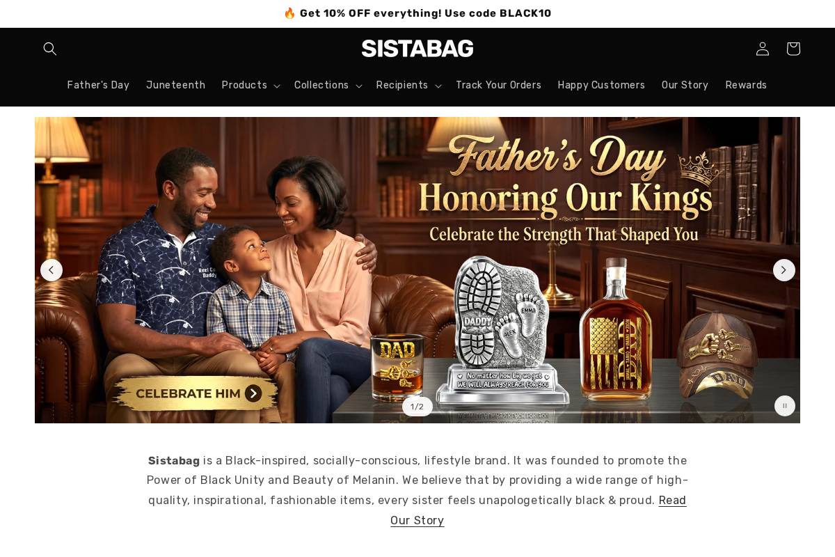 Sistabag homepage screenshot