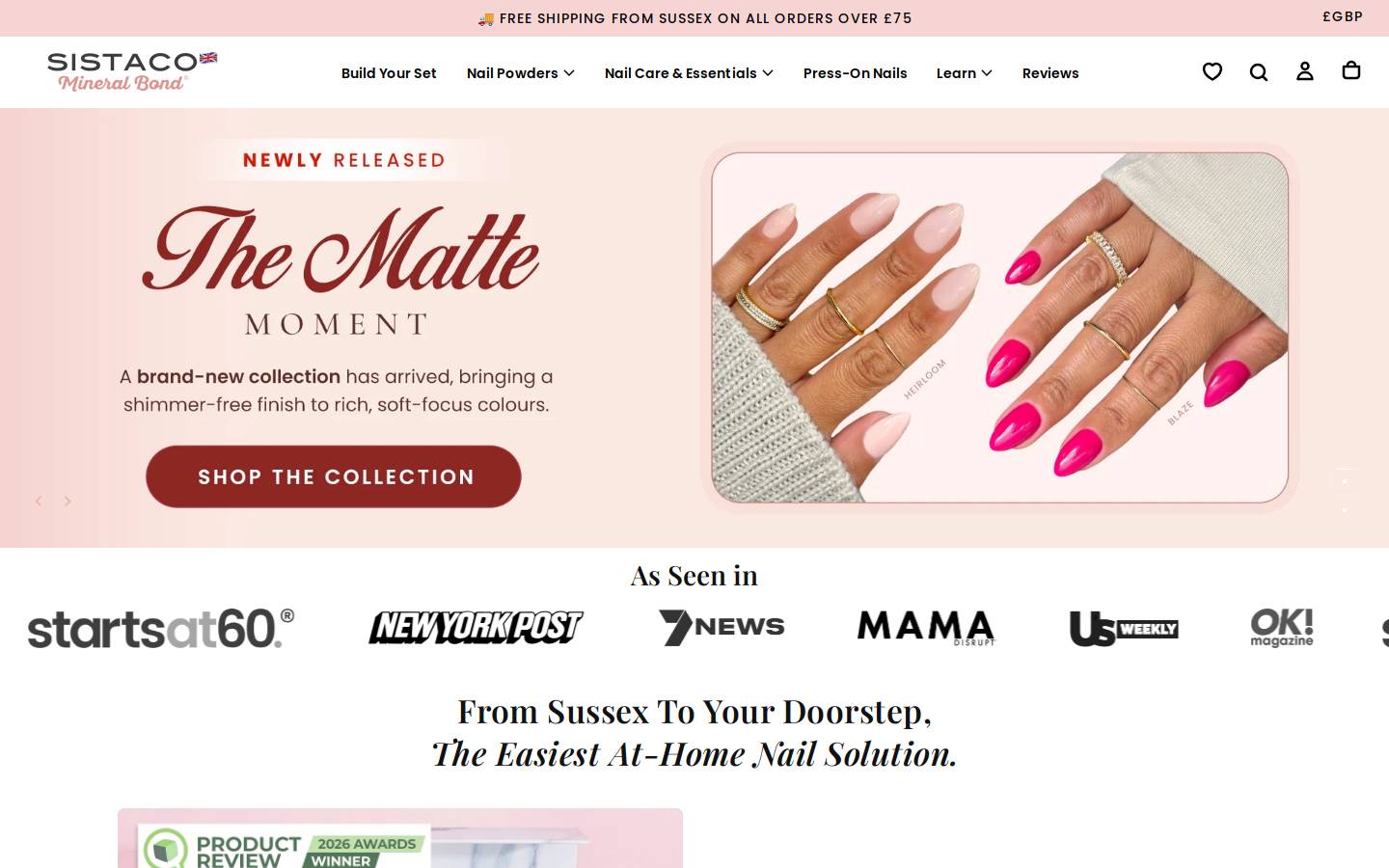 Sistaco homepage screenshot