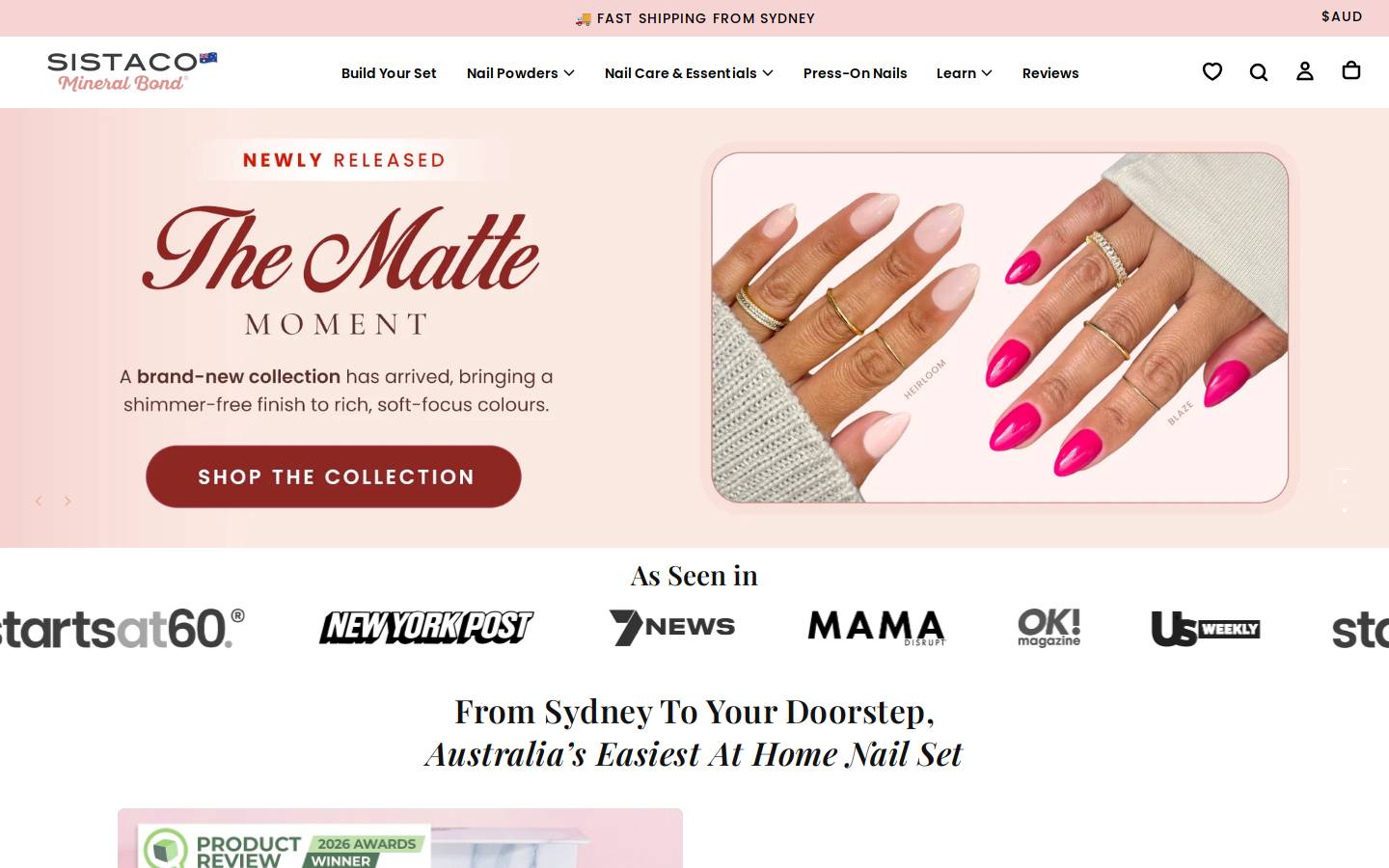 Sistaco homepage screenshot