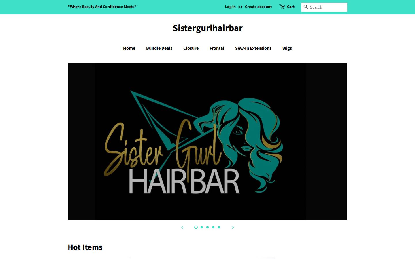 sistergurlhairbar.com homepage screenshot