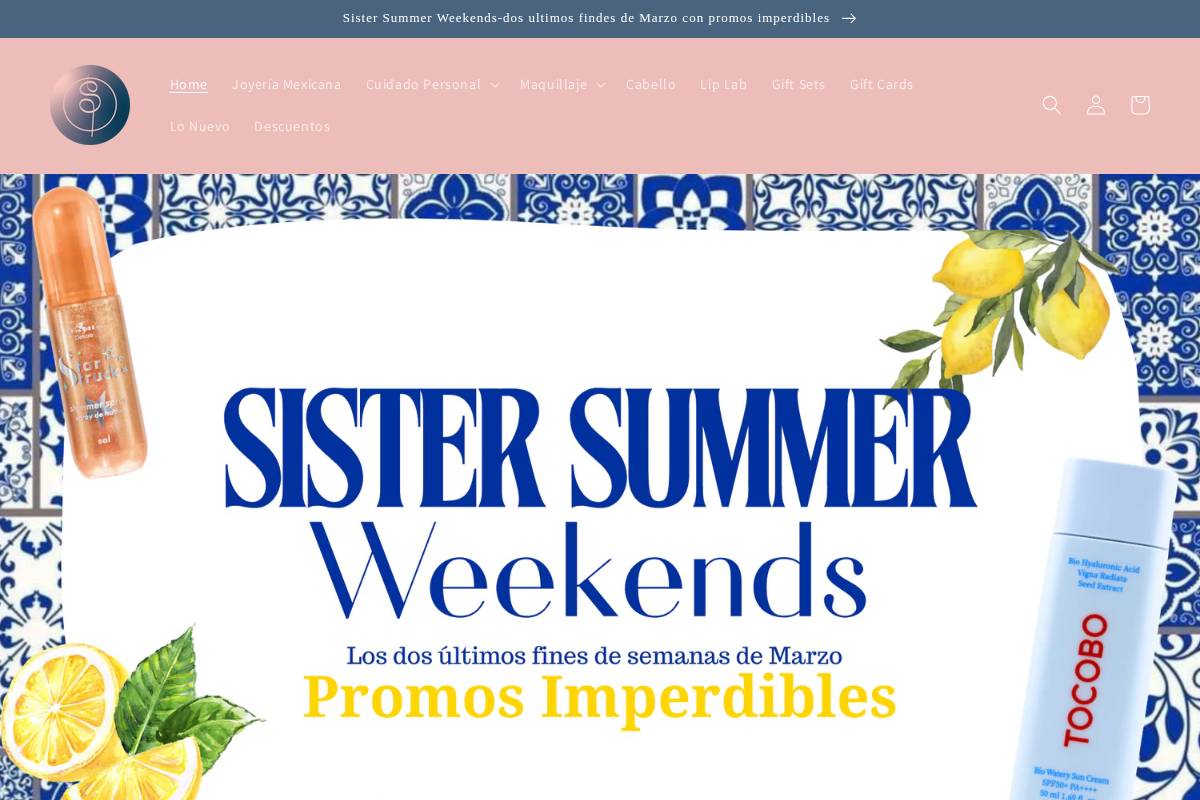 sistershn.com homepage screenshot