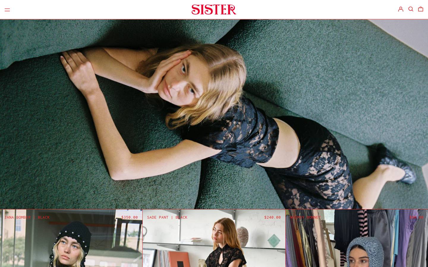 sisterstudios.com.au homepage screenshot