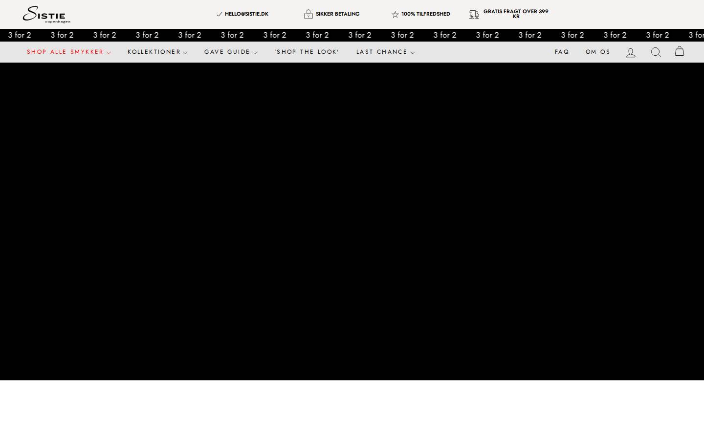 Sistieshop homepage screenshot