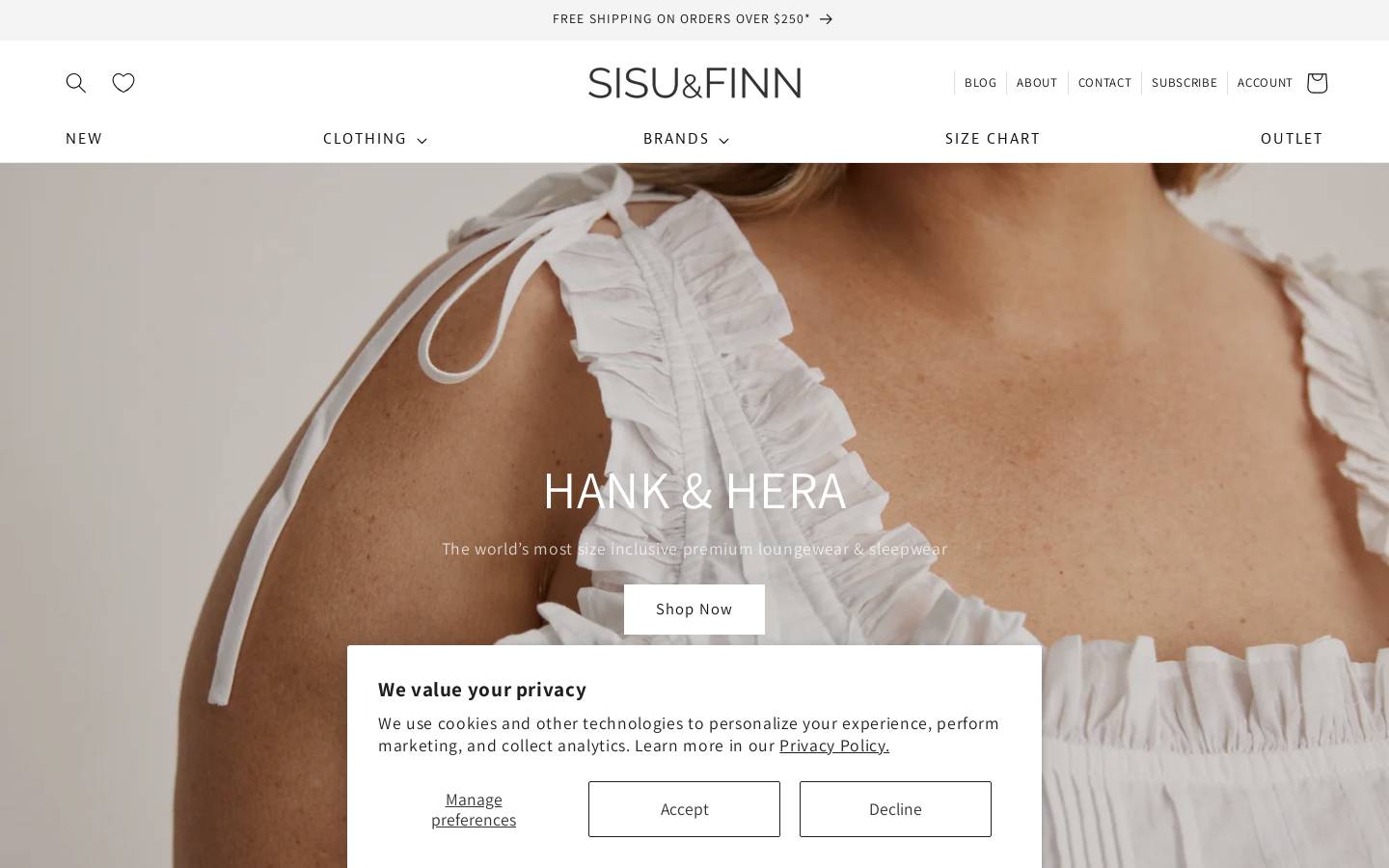 SISU & FINN homepage screenshot