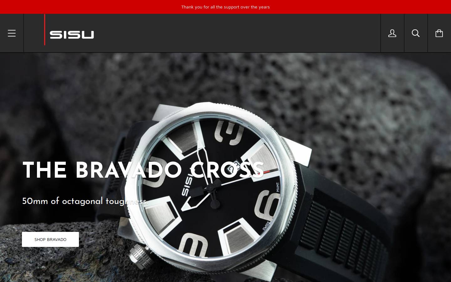 SISU Watches homepage screenshot