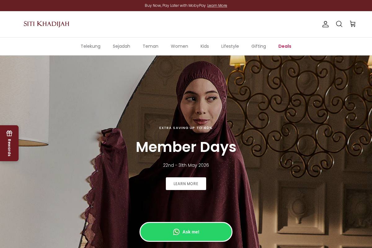 sitikhadijah.com homepage screenshot