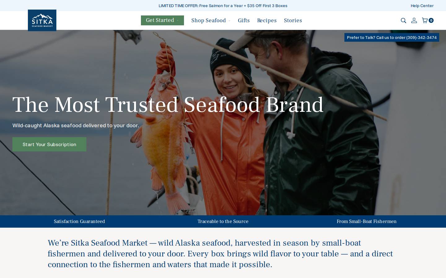 sitkaseafoodmarket.com homepage screenshot