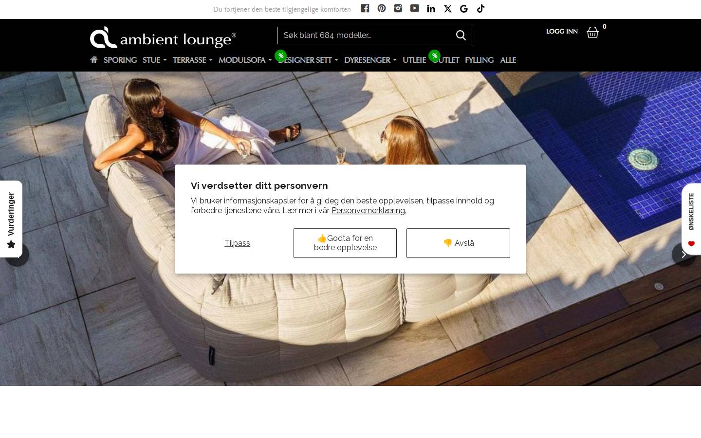 sittesekk.no homepage screenshot