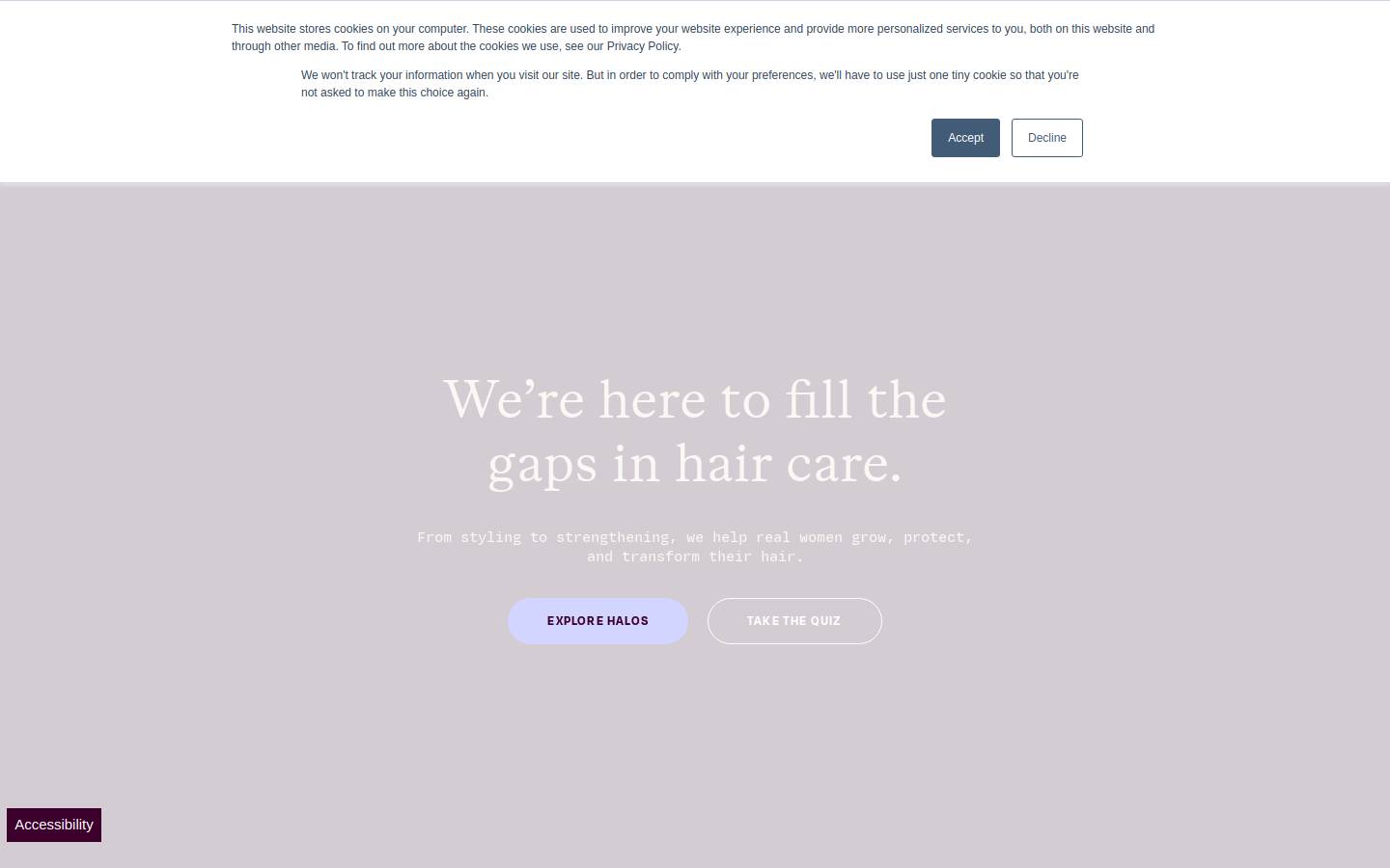 Sitting Pretty - Halo Hair Extensions homepage screenshot