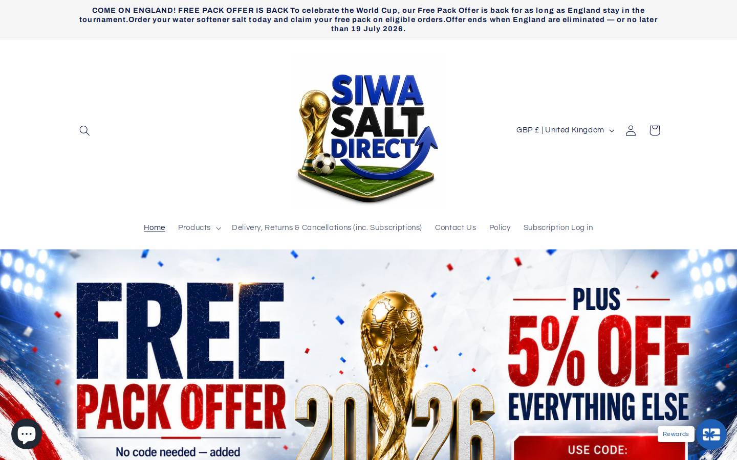 Siwa Salt Direct Ltd homepage screenshot