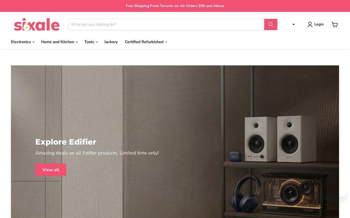 Sixale homepage screenshot