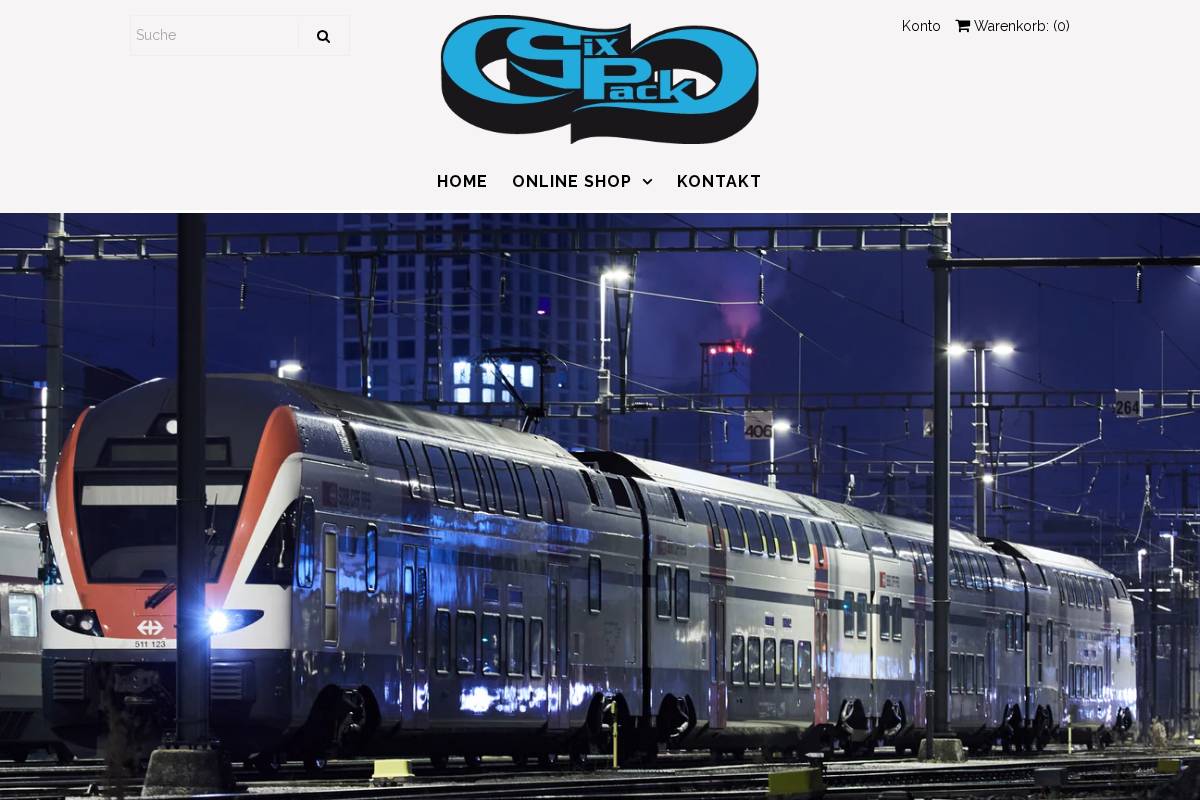 sixpackshop.ch homepage screenshot