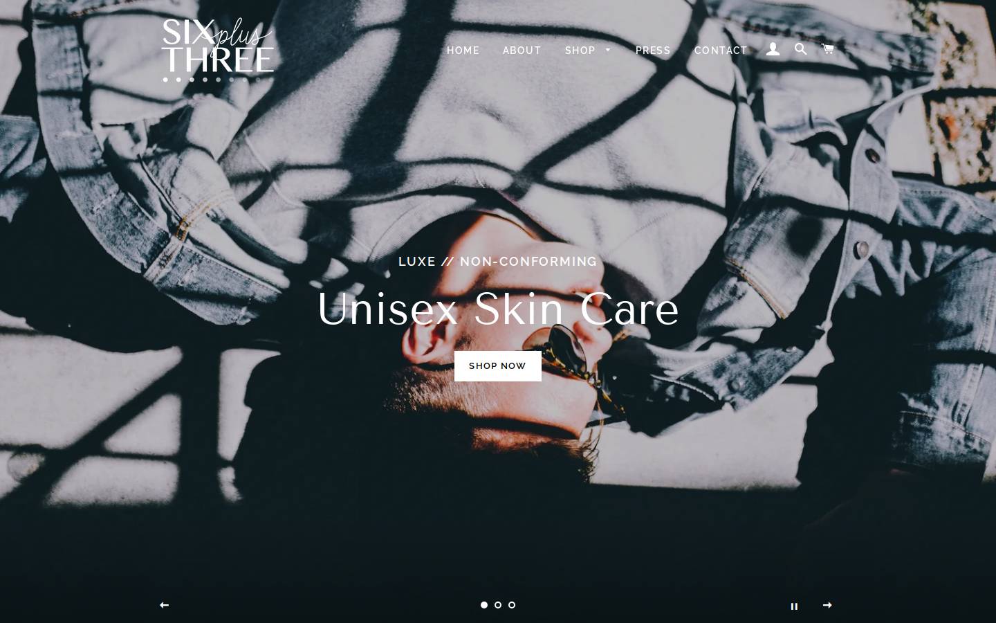 sixplusthree.com homepage screenshot