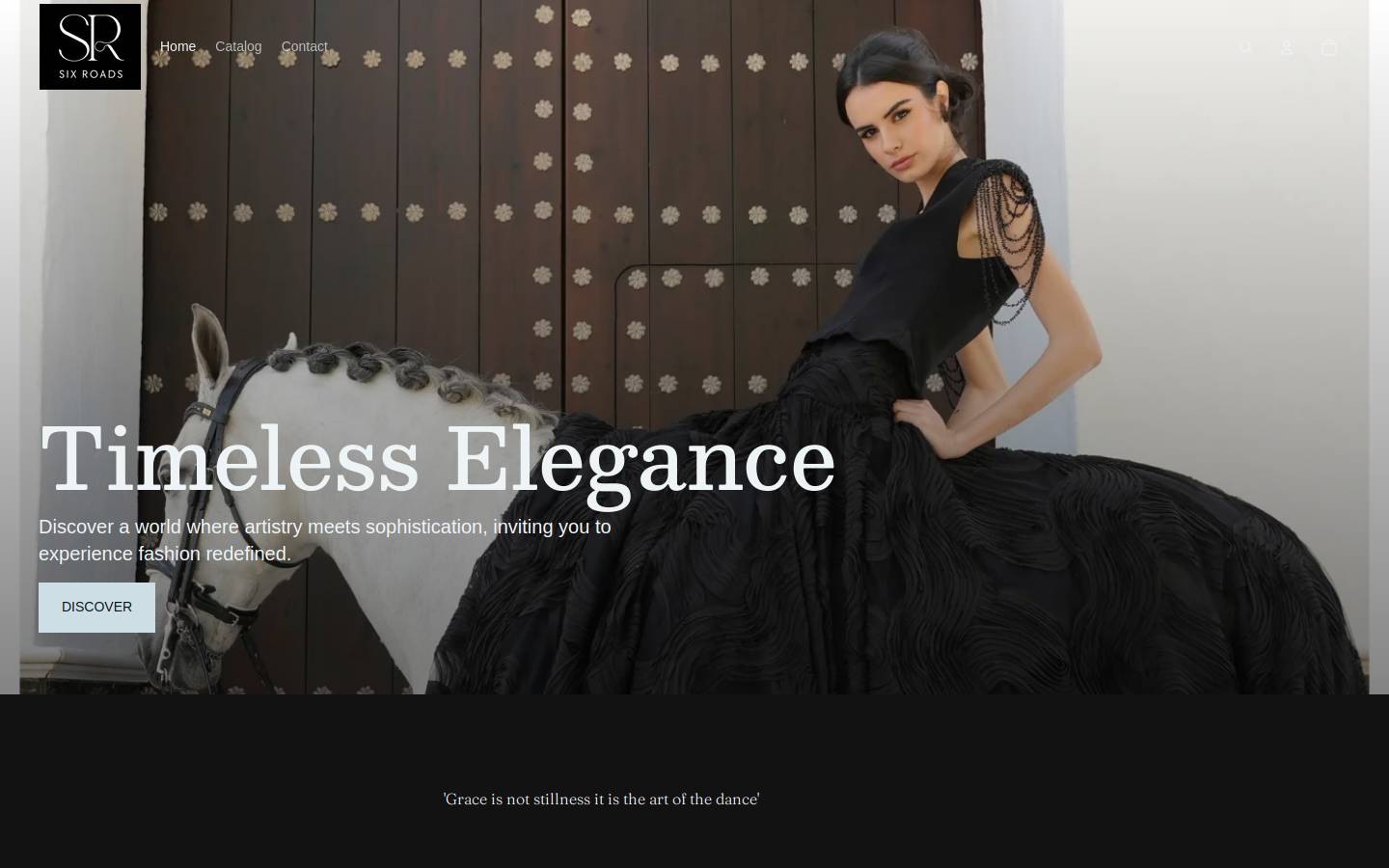 sixroadswomenswear.com homepage screenshot