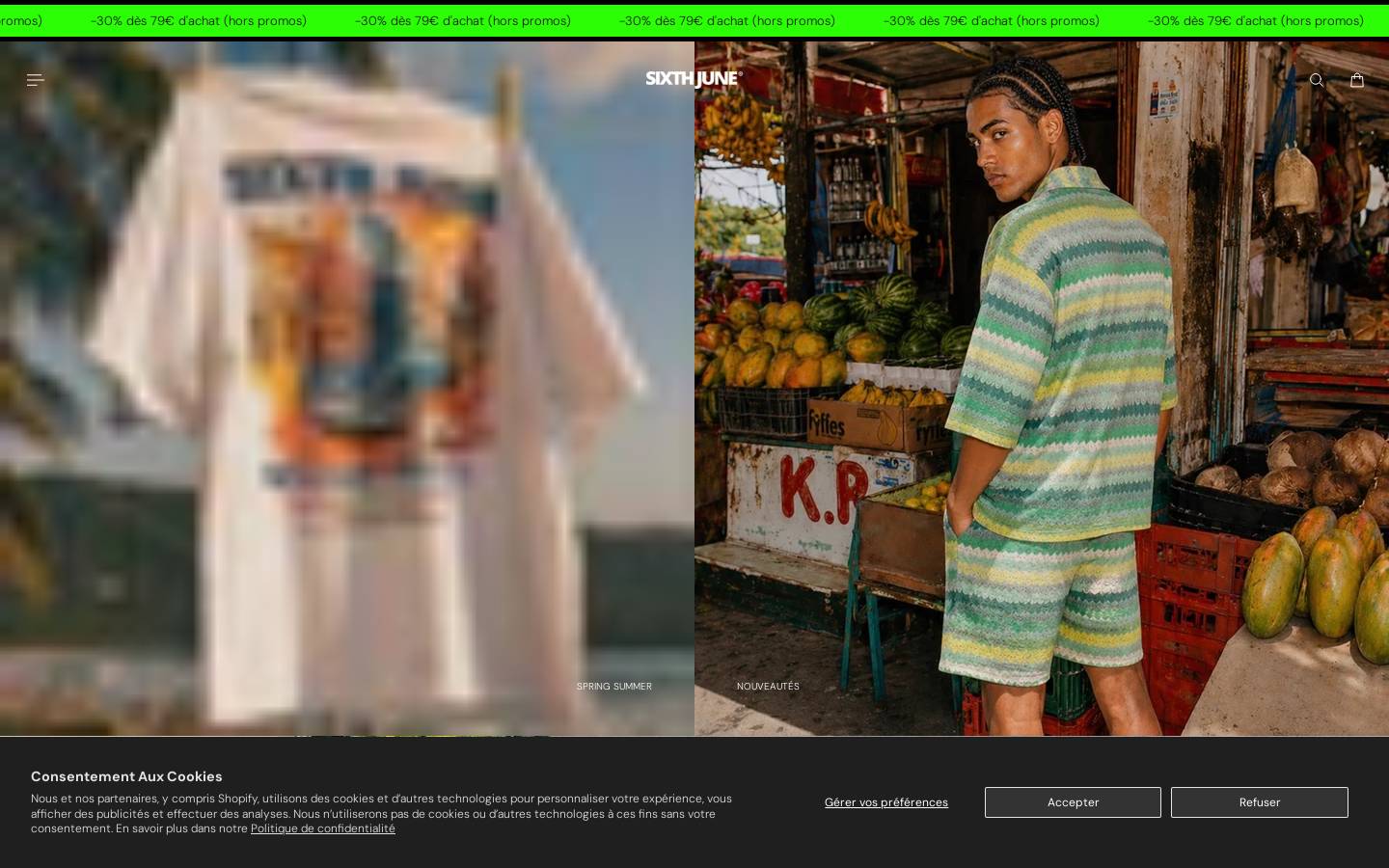 Sixth June homepage screenshot