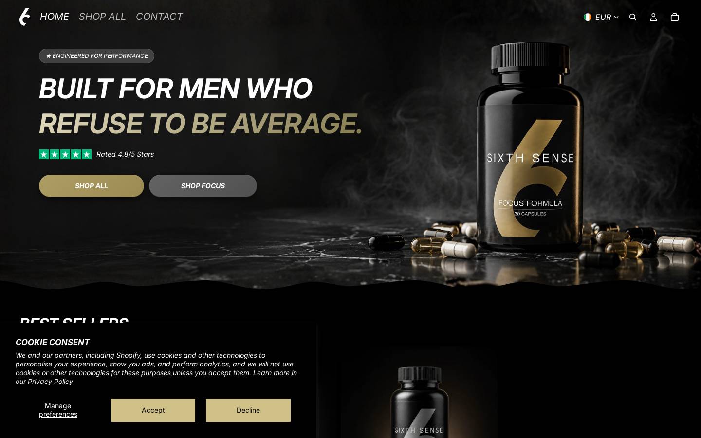 sixthsenseseries.com homepage screenshot