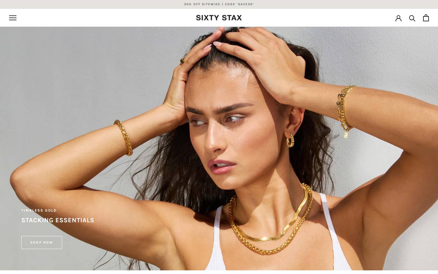 sixtystax.com homepage screenshot