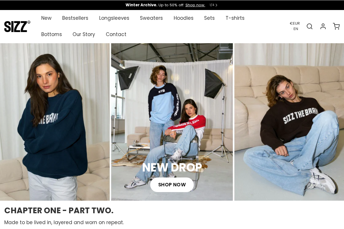 Sizzthebrand homepage screenshot