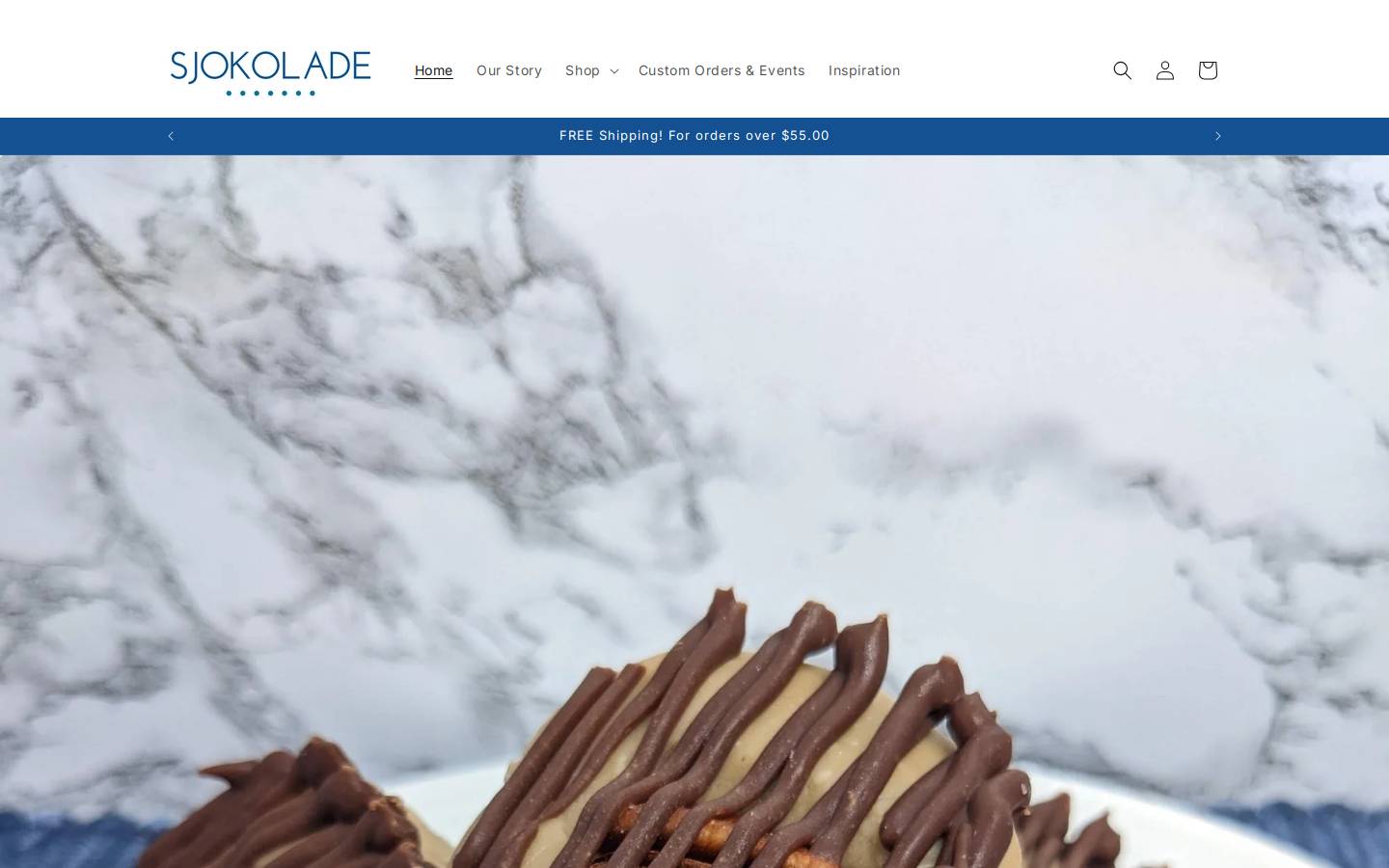 sjokolade-shoppe.com homepage screenshot