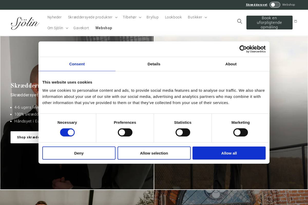 sjolin.dk homepage screenshot