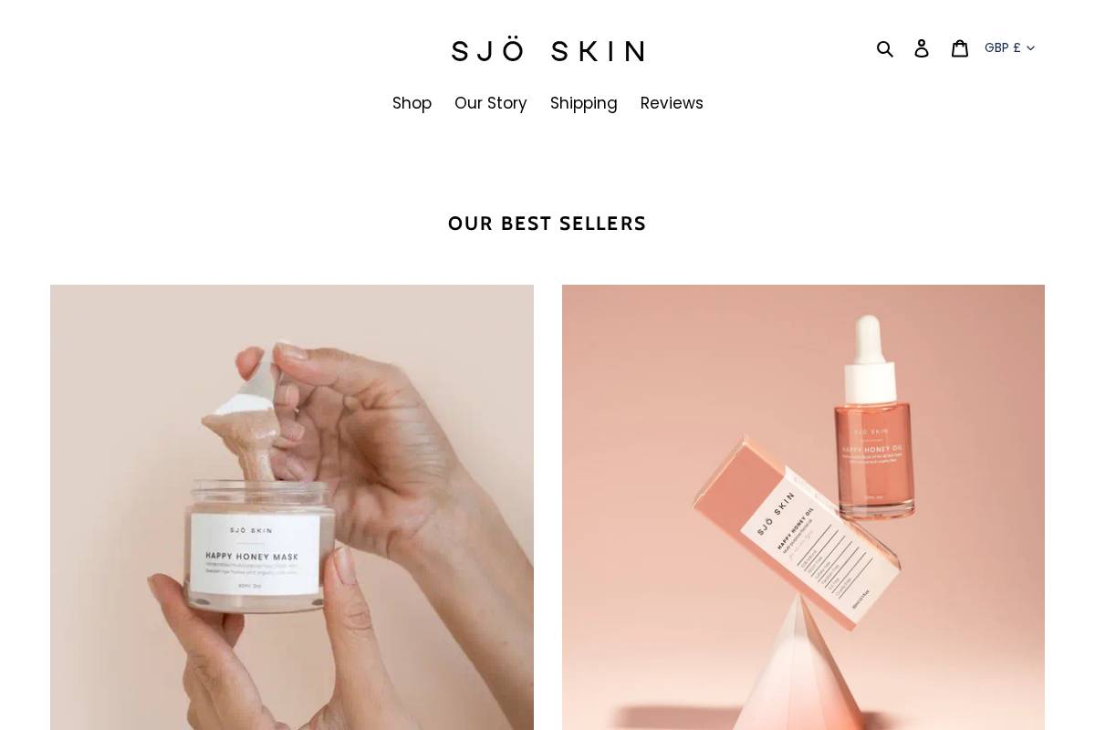 Sjoskin homepage screenshot