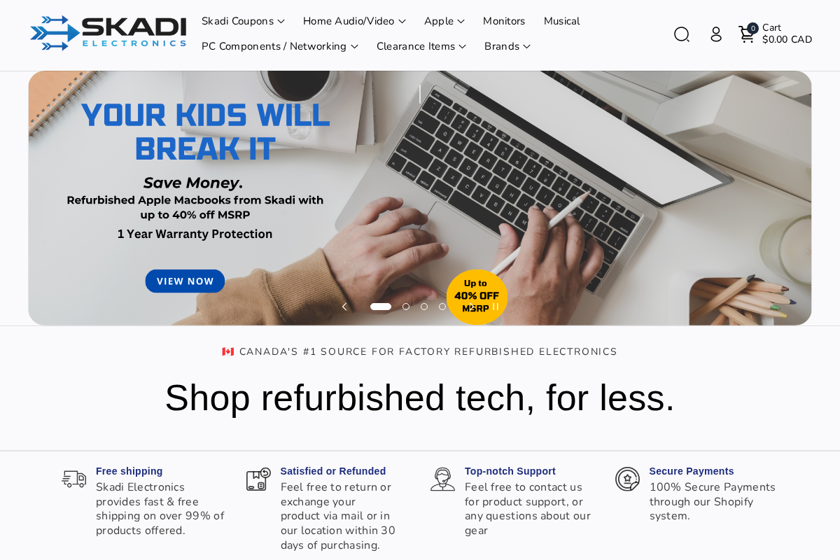 skadi.ca homepage screenshot