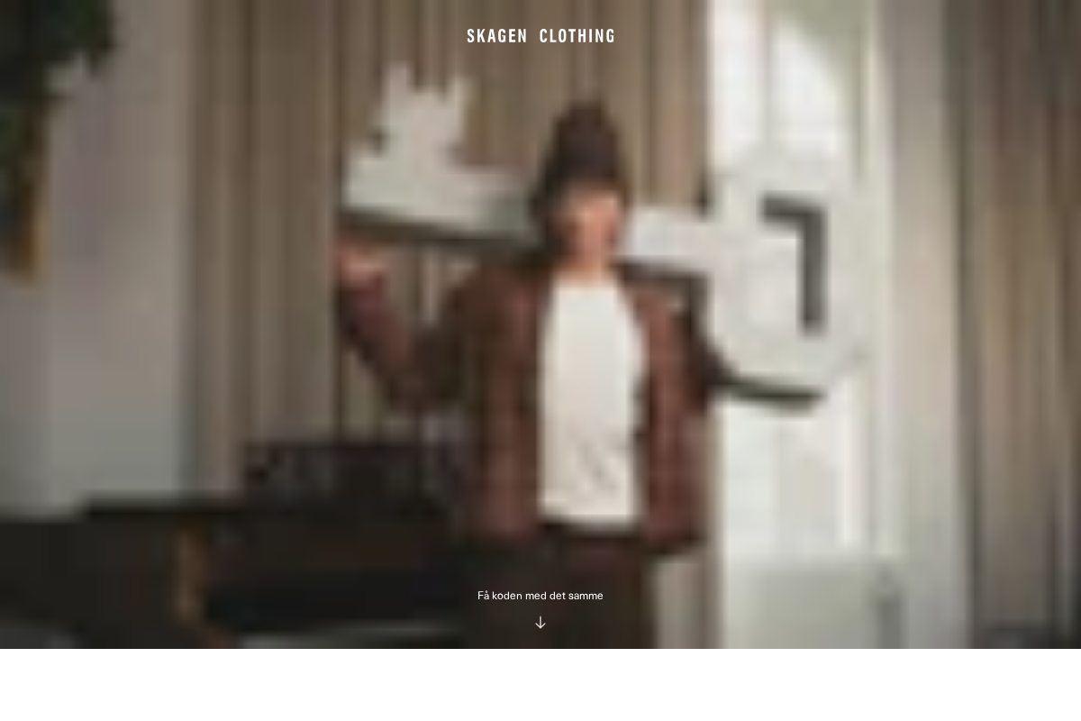 Skagen Clothing homepage screenshot