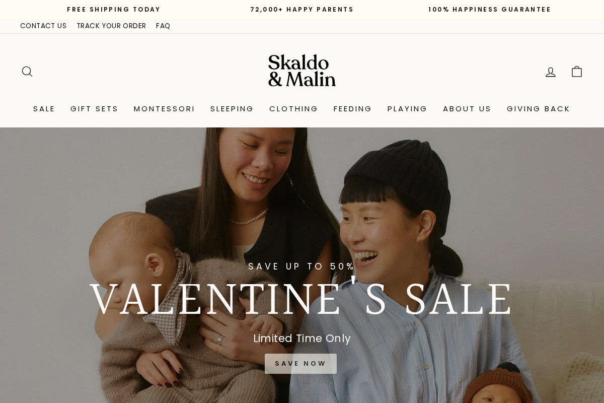 Skaldo & Malin homepage screenshot