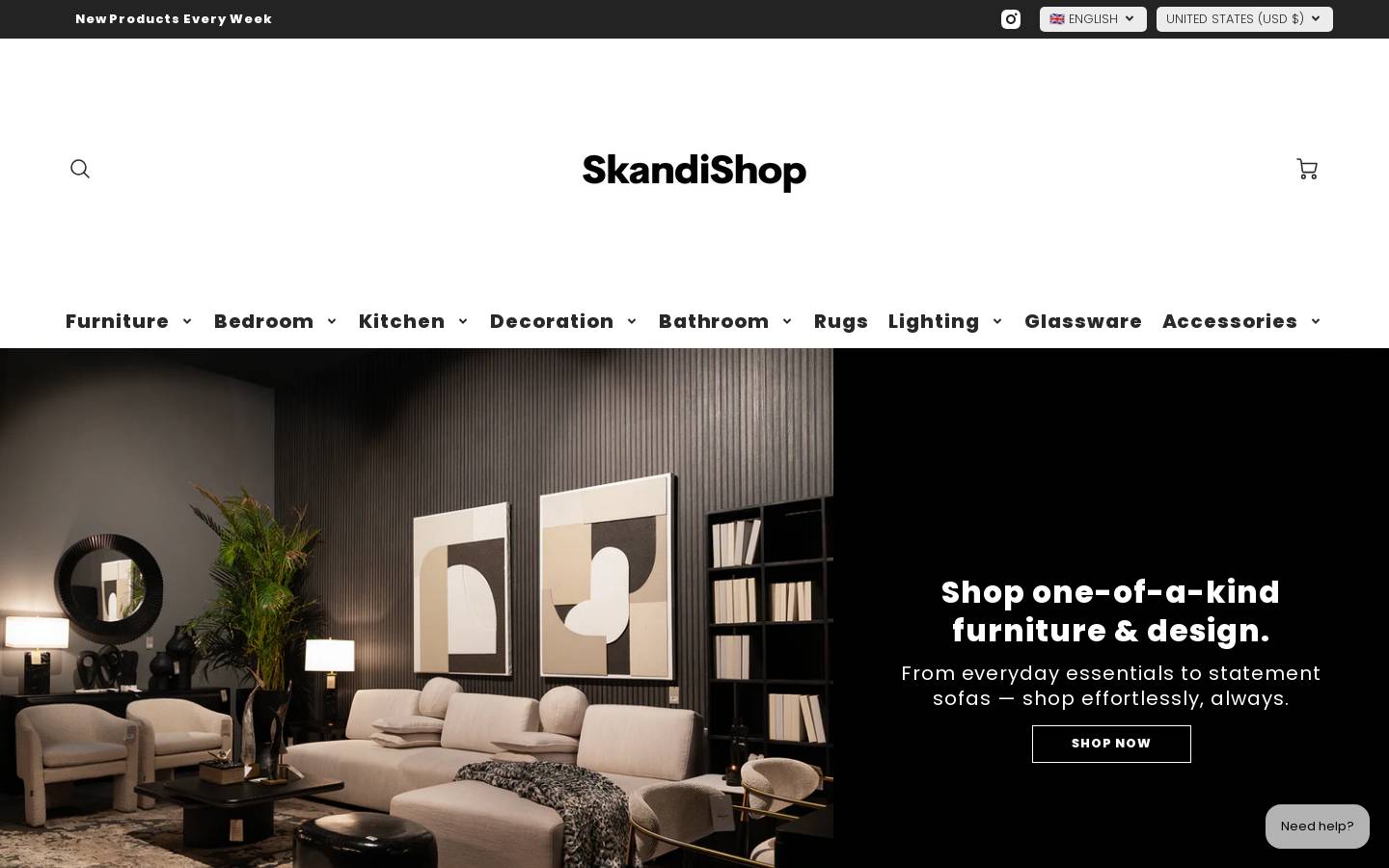 skandishop.net homepage screenshot