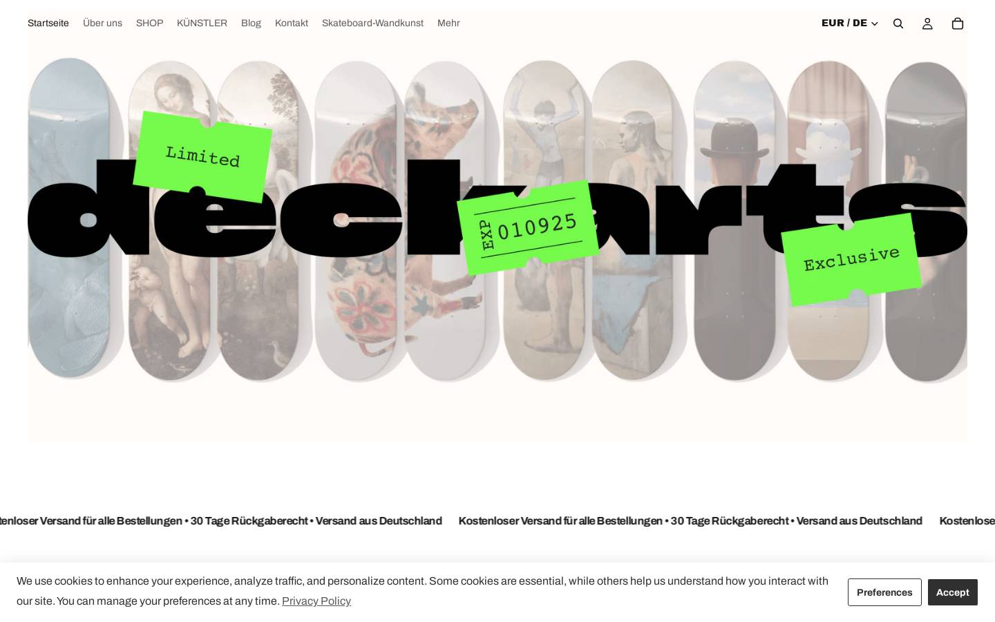 skateboardart.de homepage screenshot