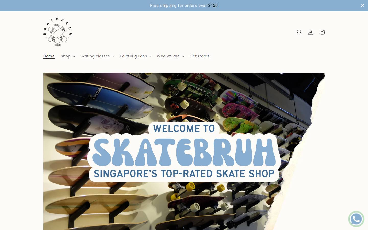 skatebruh.com homepage screenshot