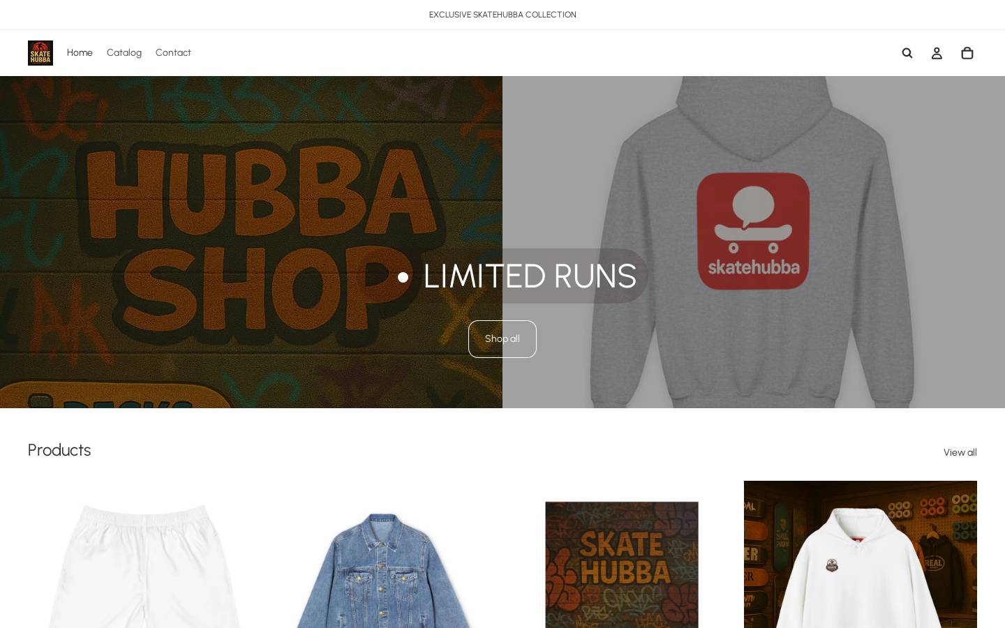 skatehubba.store homepage screenshot