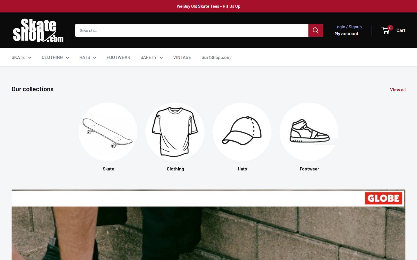 skateshop.com homepage screenshot