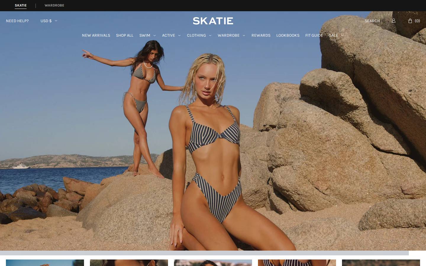 Skatie homepage screenshot