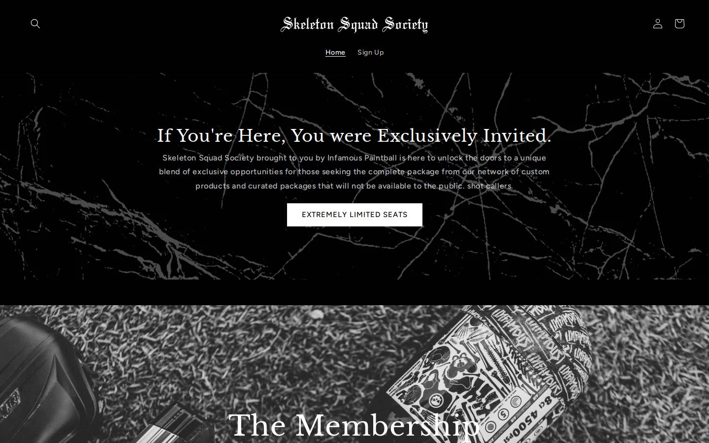 skeletonsquad.com homepage screenshot