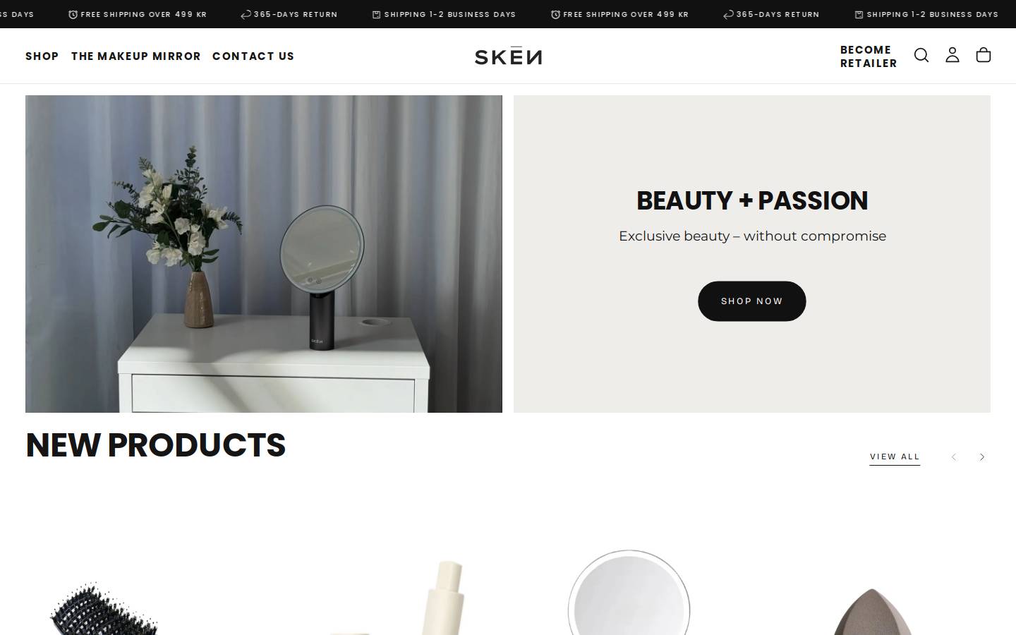 Sken homepage screenshot
