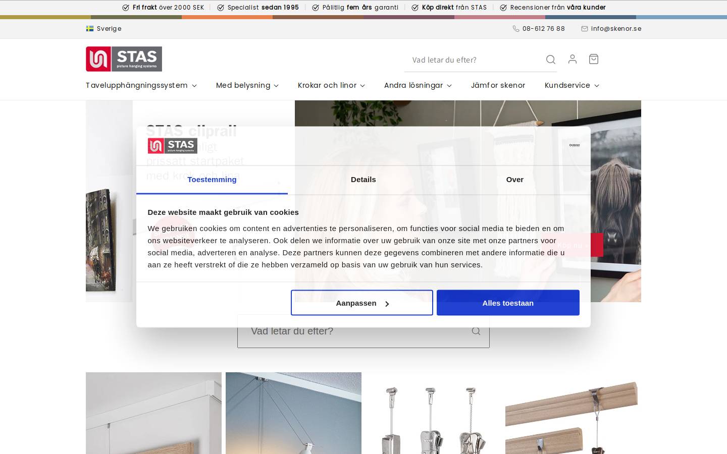 skenor.se homepage screenshot