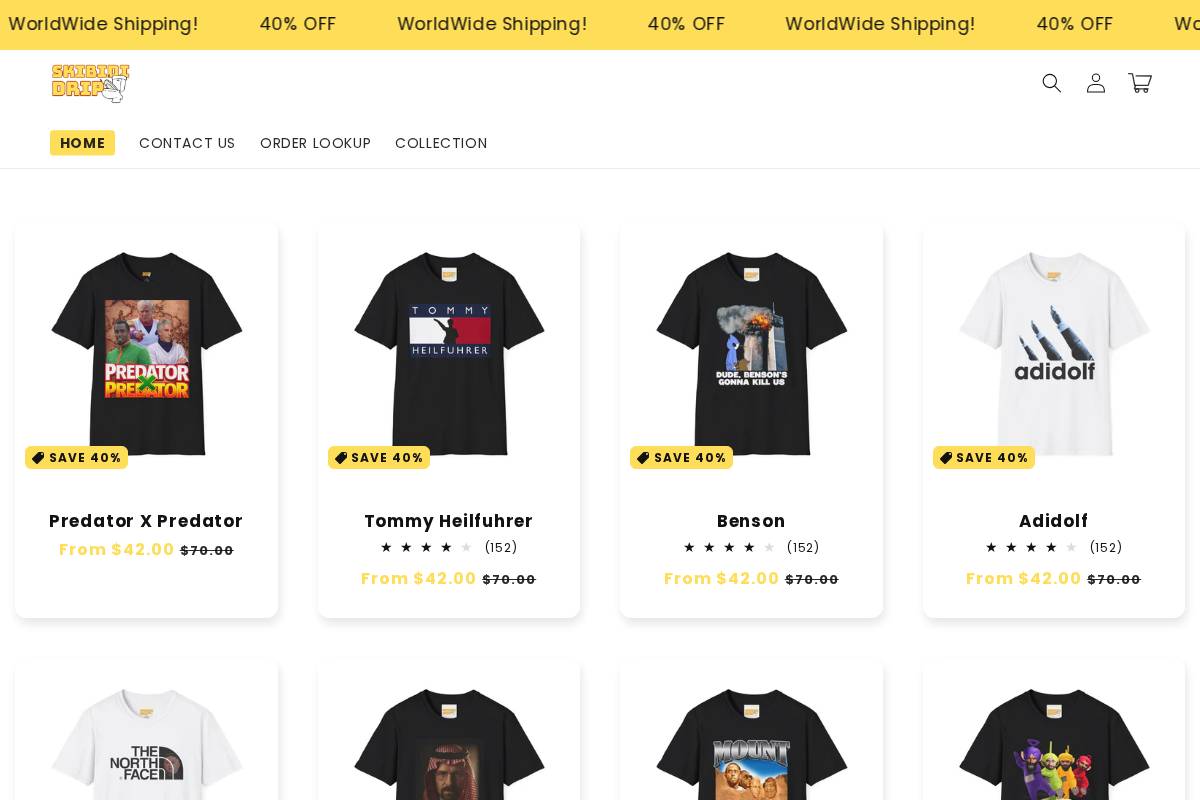 Skibididripp homepage screenshot