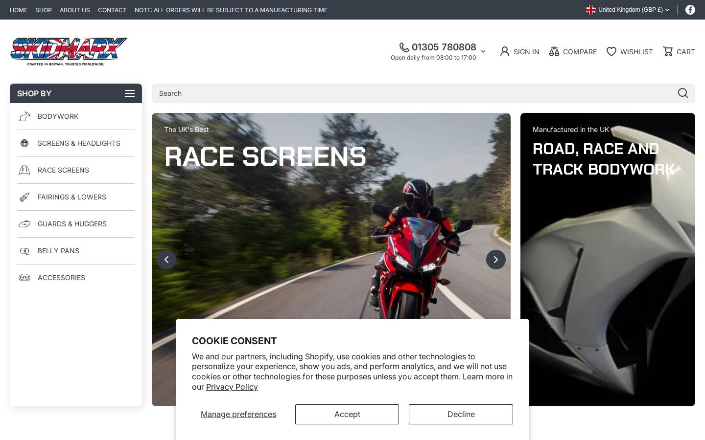 Skidmarx UK Ltd homepage screenshot