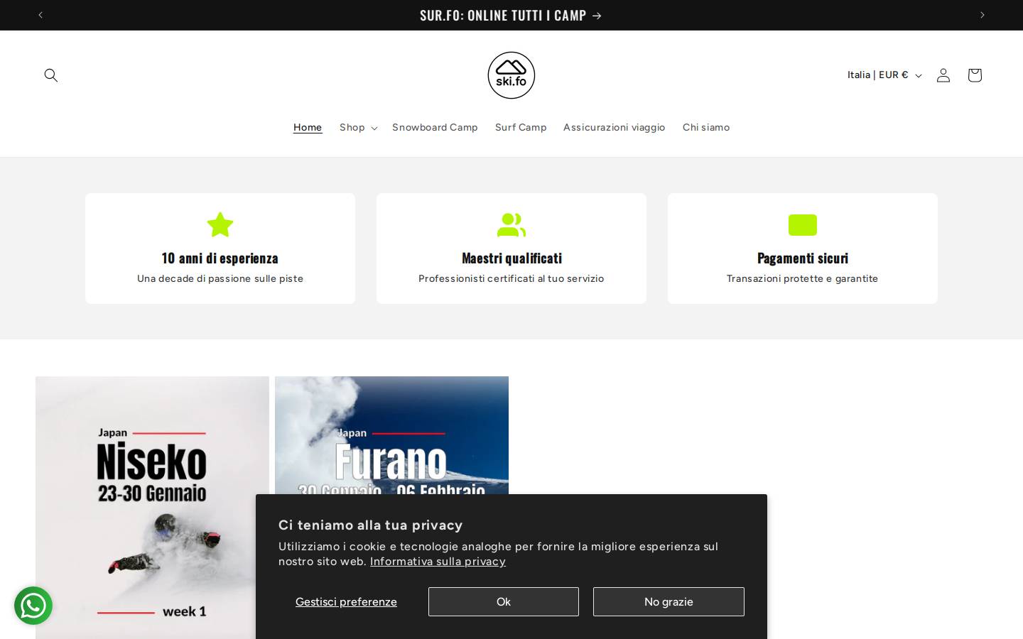 skifofamily.com homepage screenshot