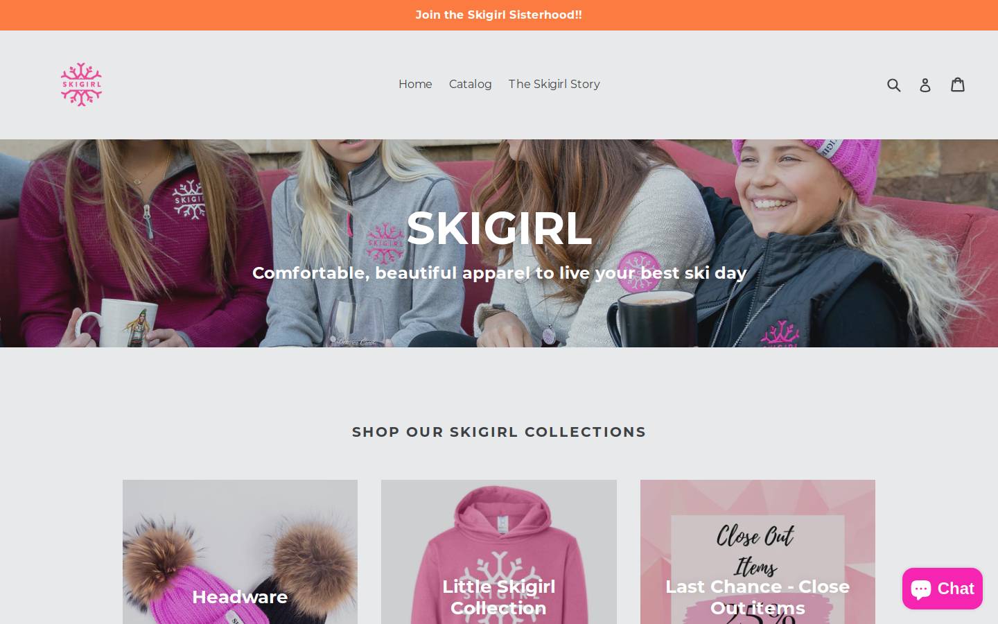 skigirl.com homepage screenshot