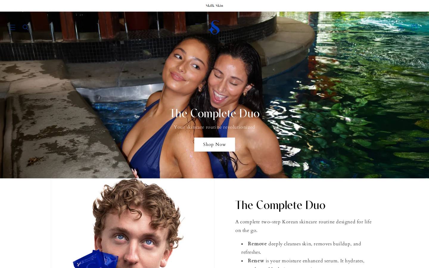 skilkskin.com homepage screenshot