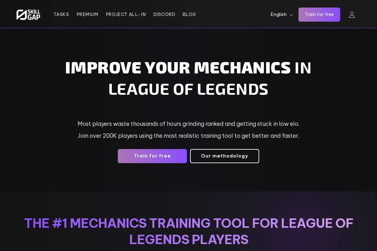 Skillgap homepage screenshot