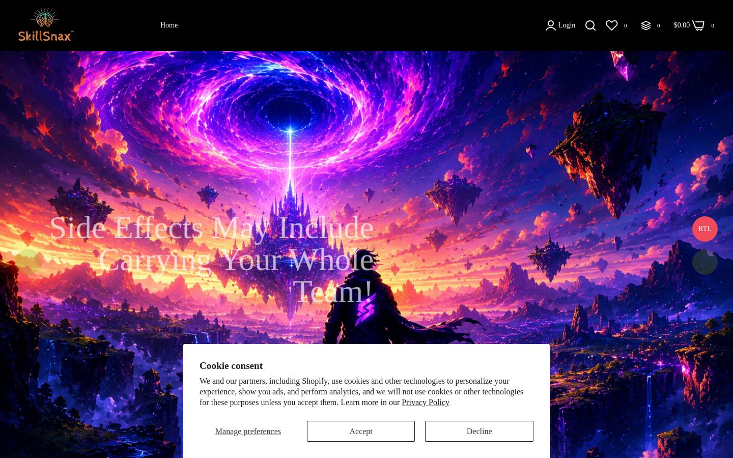 skillsnax.com homepage screenshot