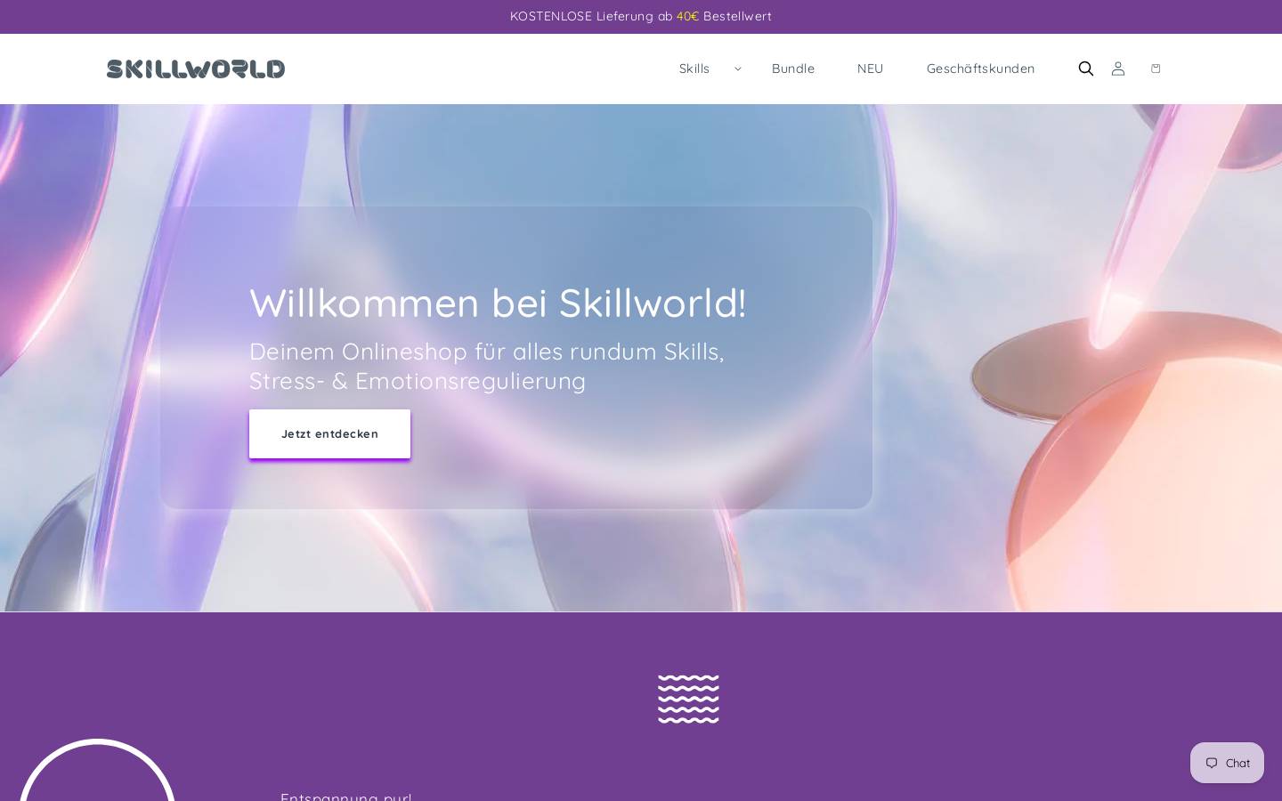 Skillworld UG homepage screenshot