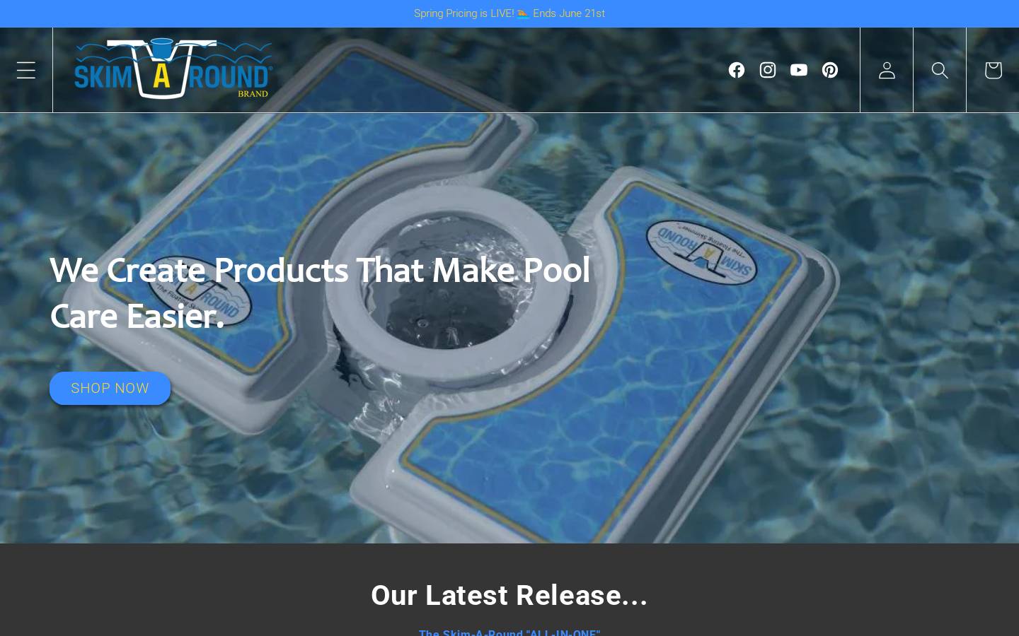 Skim-A-Round homepage screenshot
