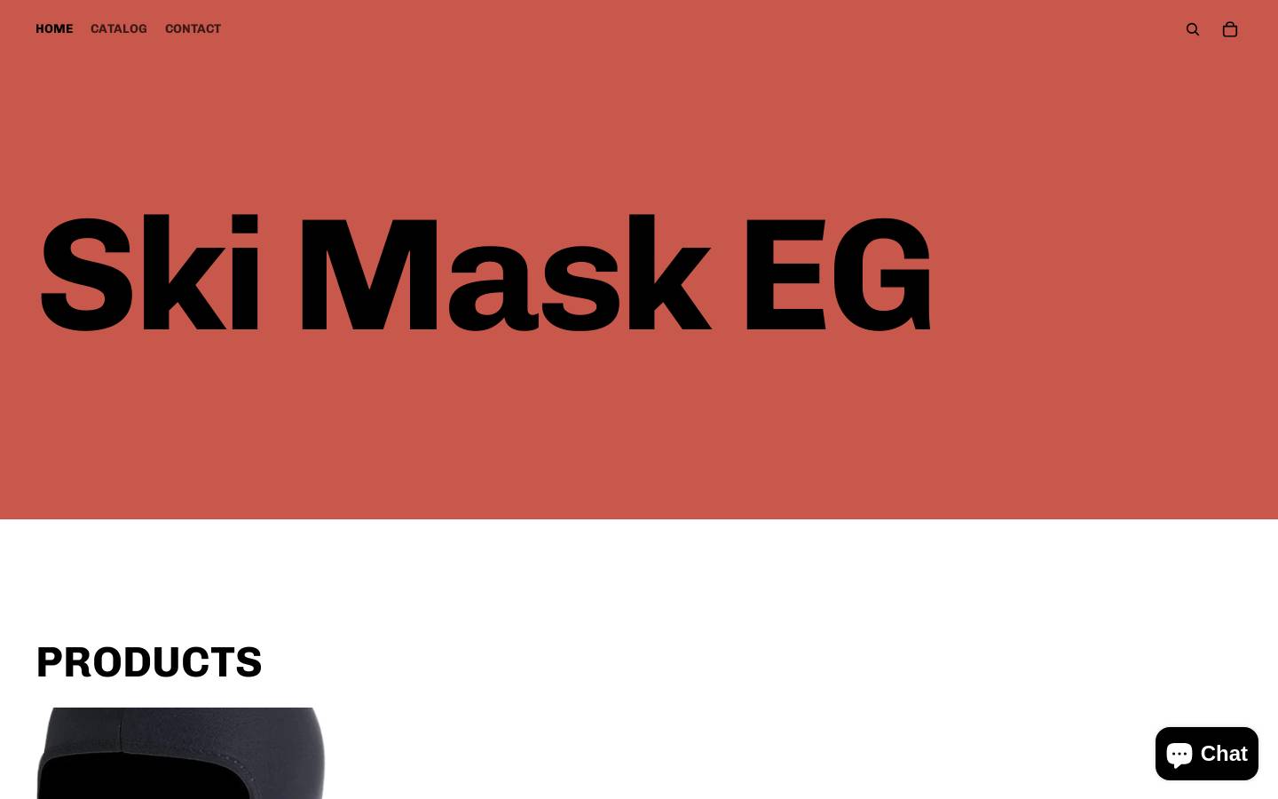 skimask.store homepage screenshot