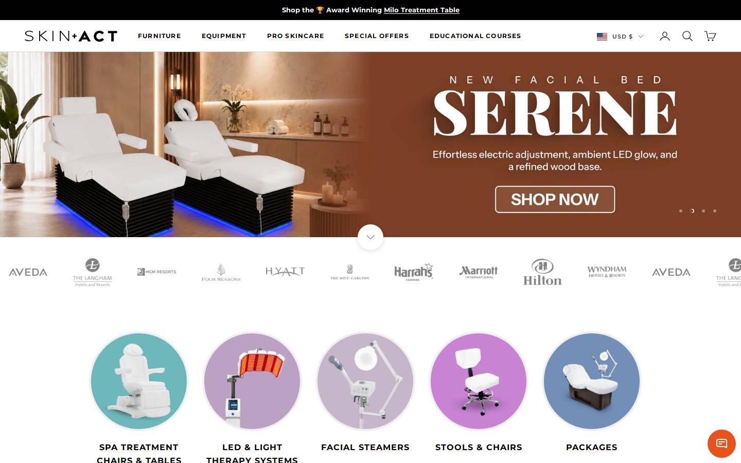 www.skinact.com homepage screenshot
