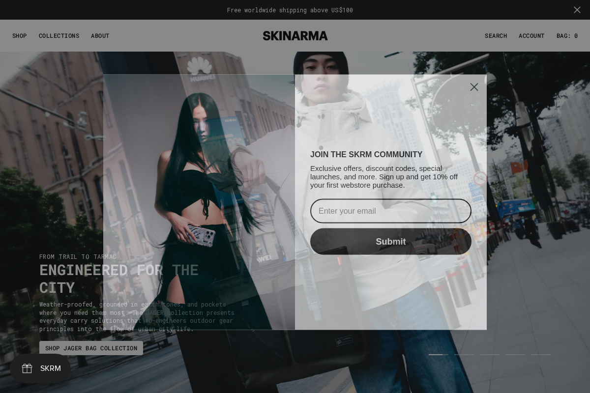 SKINARMA homepage screenshot