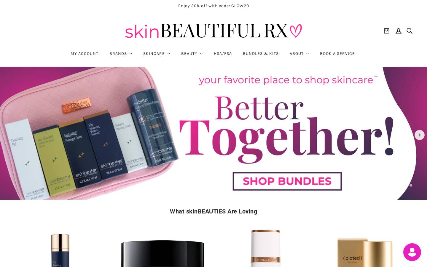skinbeautifulrx.com homepage screenshot